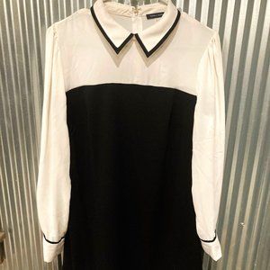 Tommy Hilfiger Colorblocked layered collared dress